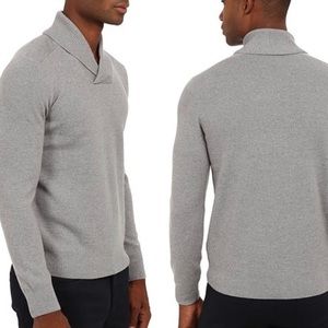 Theory Reece MS Cashwool Sweater in Grey Melange